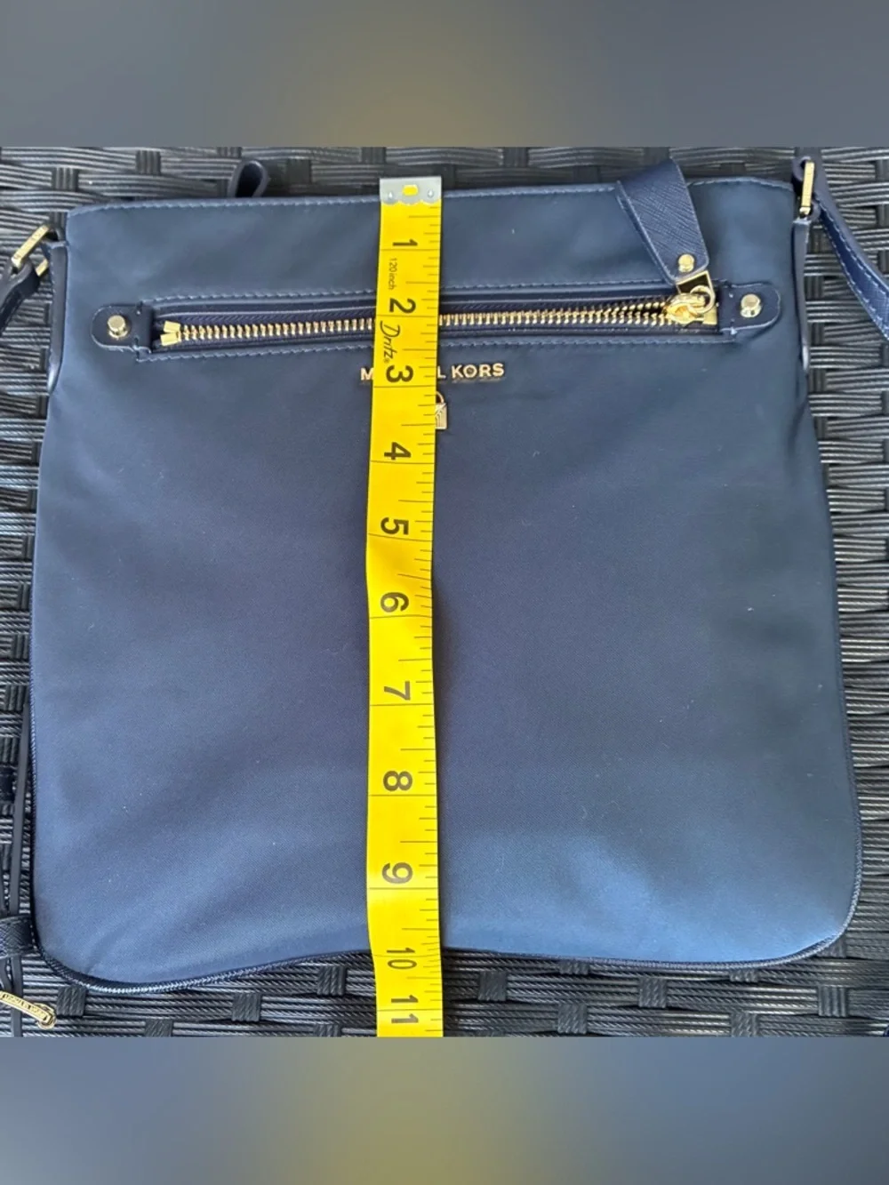 Michael Kors Navy Crossbody with Gold Accents